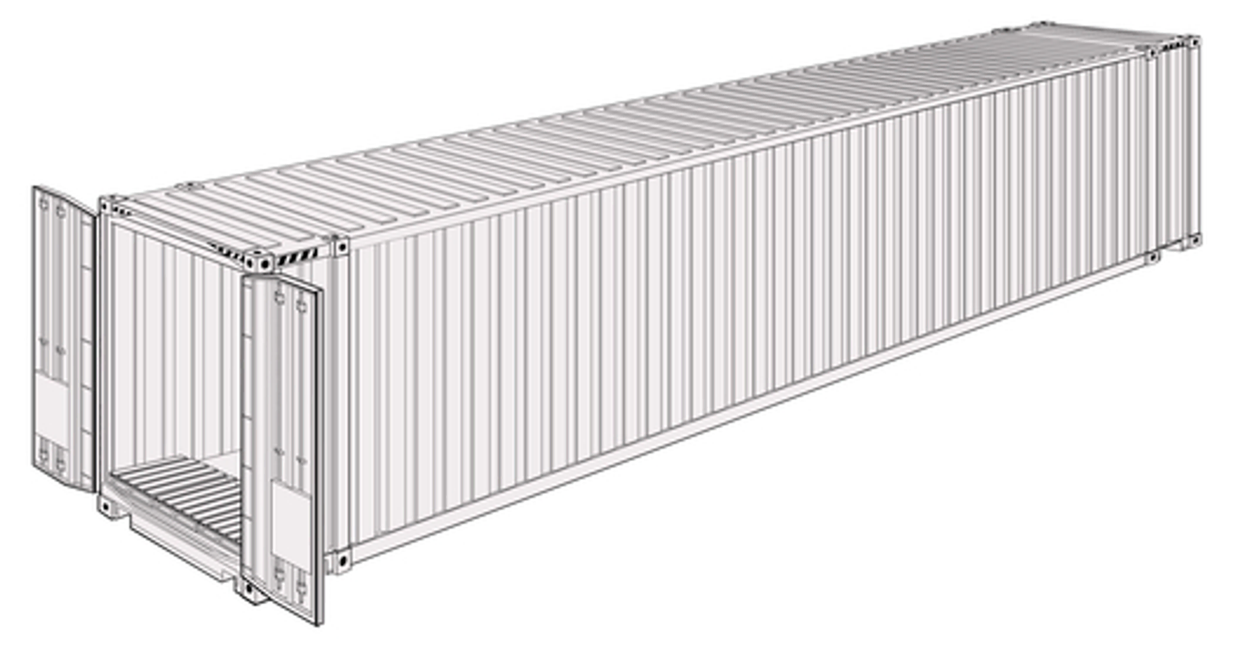 Nákres Pallet wide kontejneru