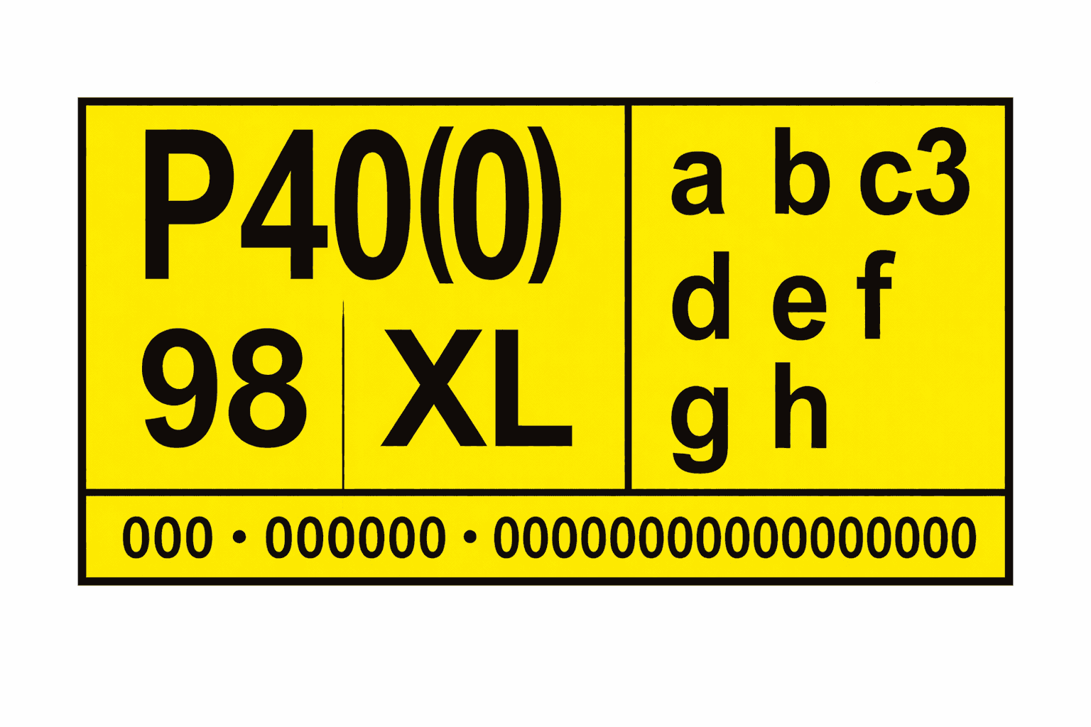 Příklad kodifikačního štítku silničního intermodálního návěsu