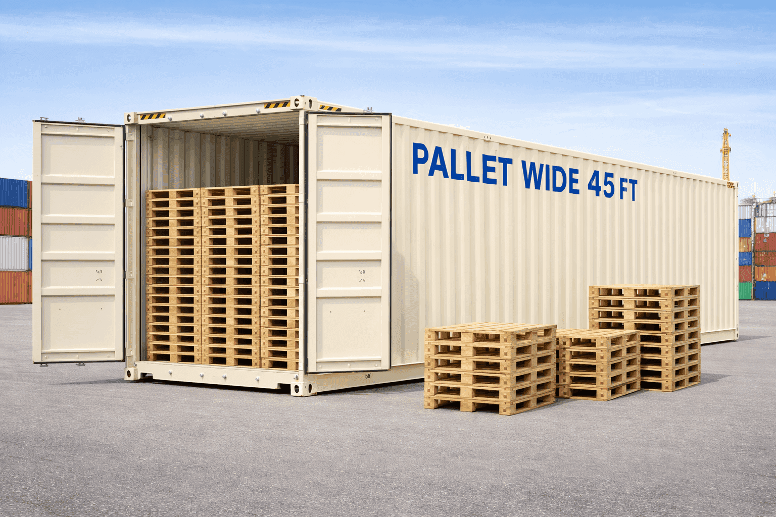 Pallet Wide kontejner